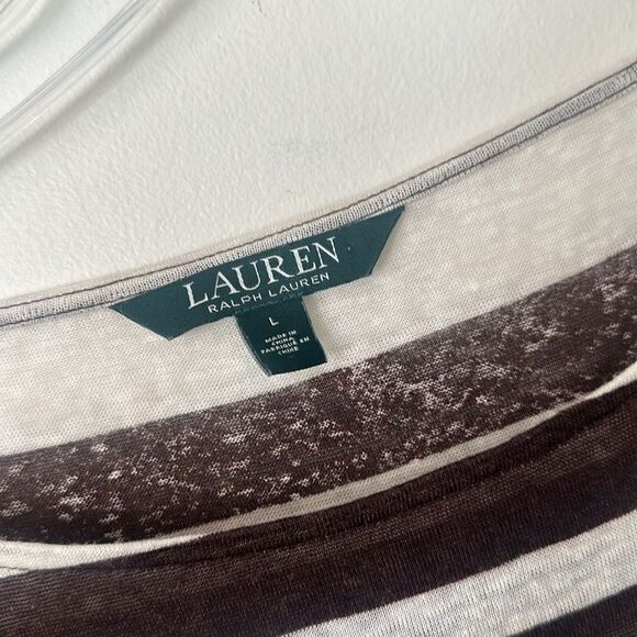 Lauren Ralph Lauren Aztec Pattern Linen Top L - Picture 4 of 5